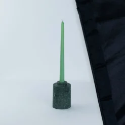 Com Cylindrical Green Guatemala Marble Candler Holder