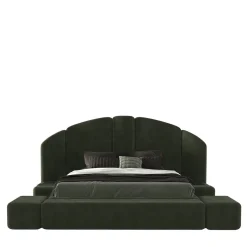 Concept 01 Modular Upholstered Green Bed