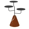 Condiviso 3-Tier Anthracite/Red Alicante Serving Stand