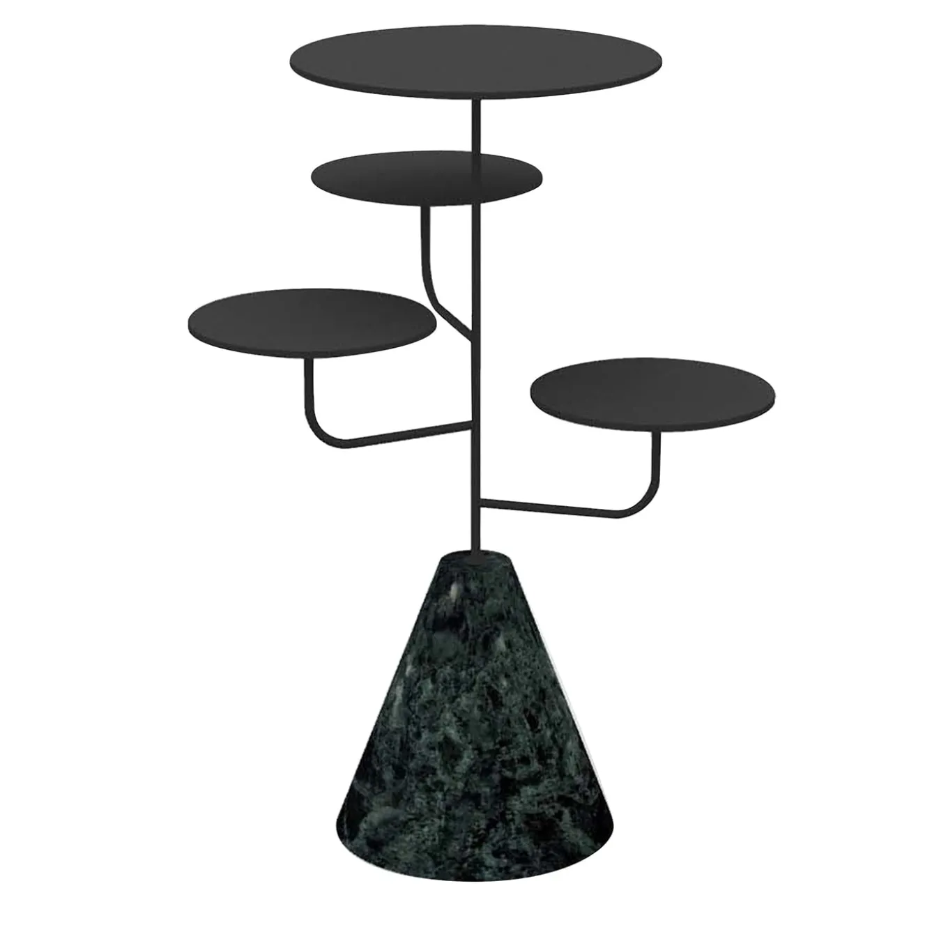 Condiviso 4-Tier Anthracite/Green Guatemala Serving Stand