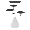 Condiviso 4-Tier Anthracite/White Carrara Serving Stand
