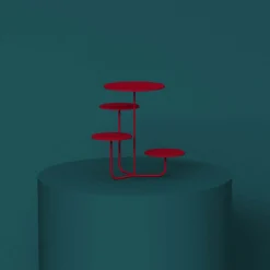Condiviso 4-Tier Ruby Red Serving Stand