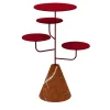 Condiviso 4-Tier Ruby Red/Red Alicante Serving Stand