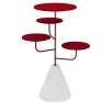 Condiviso 4-Tier Ruby Red/White Carrara Serving Stand