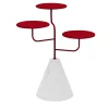 Condiviso 3-Tier Ruby Red/White Carrara Serving Stand