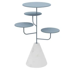 Condiviso 4-Tier Sage Green/White Carrara Serving Stand