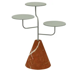 Condiviso 3-Tier Sage Green/Red Alicante Serving Stand