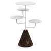 Condiviso 4-Tier White/Emperador Dark Serving Stand