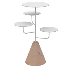 Condiviso 4-Tier White/Pink Portogallo Serving Stand