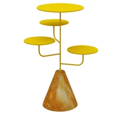 Condiviso 4-Tier Yellow/Giallo Siena Serving Stand