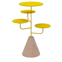 Condiviso 4-Tier Yellow/Pink Portogallo Serving Stand