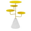 Condiviso 4-Tier Yellow/White Carrara Serving Stand