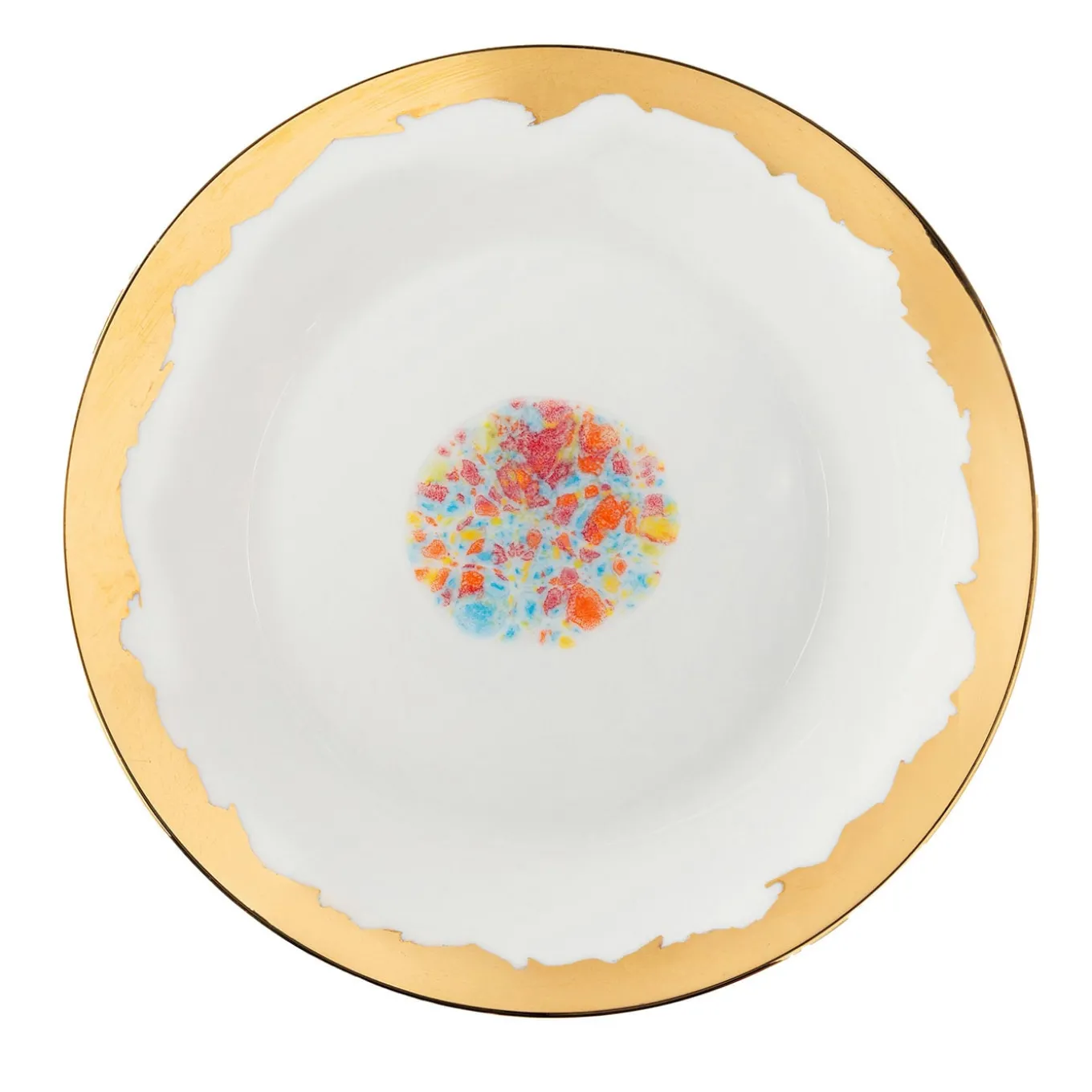 Confetti Set of 2 Dessert Plates with Jagged Rim