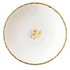 Confetti Set of 2 White Soup Plates with Crackled Rim