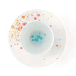 Confetti Set of Two Coffee Cups & Saucer