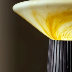 Cono da Terra Black Wood and Murano Glass Floor Lamp
