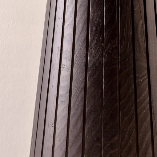 Cono da Terra Black Wood and Murano Glass Floor Lamp