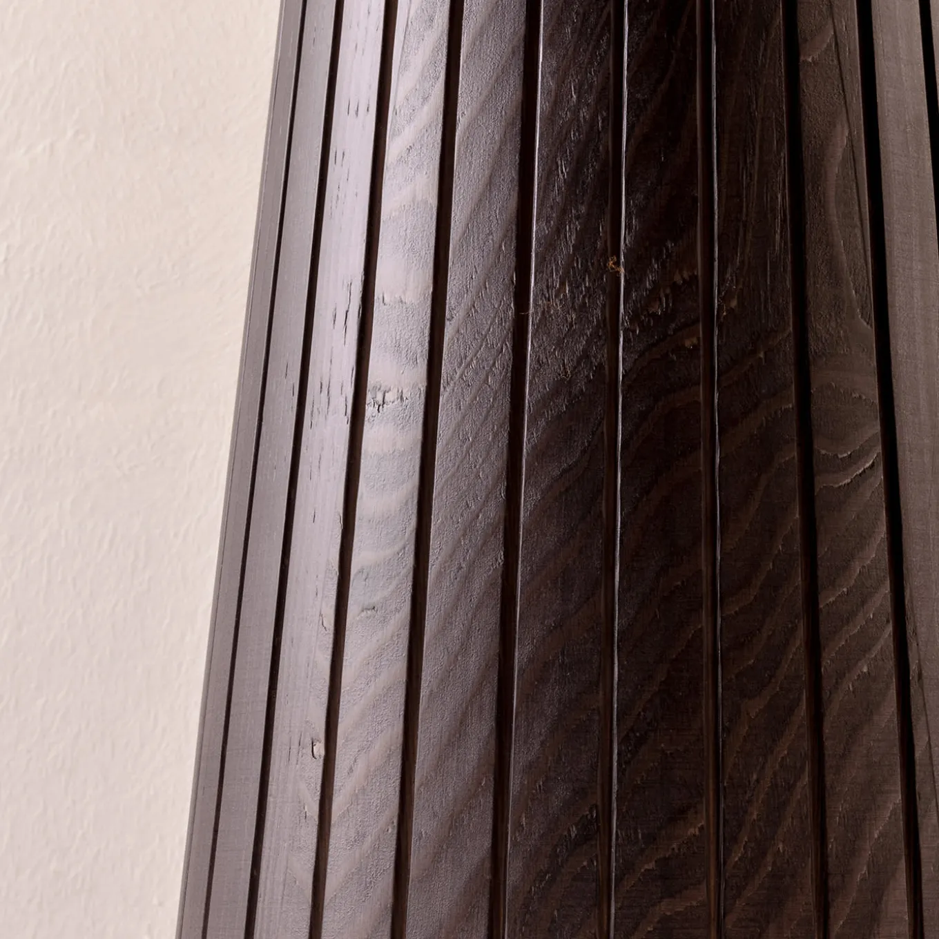 Cono da Terra Black Wood and Murano Glass Floor Lamp