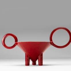 Cono Red Ceramic Centerpiece