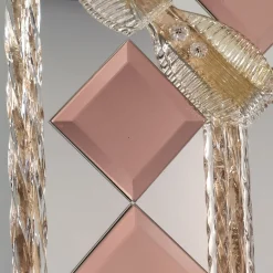 Conterie Pink Squares Murano Glass Mirror