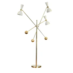 Contrappeso Terra Brass Three-Arm Floor Lamp