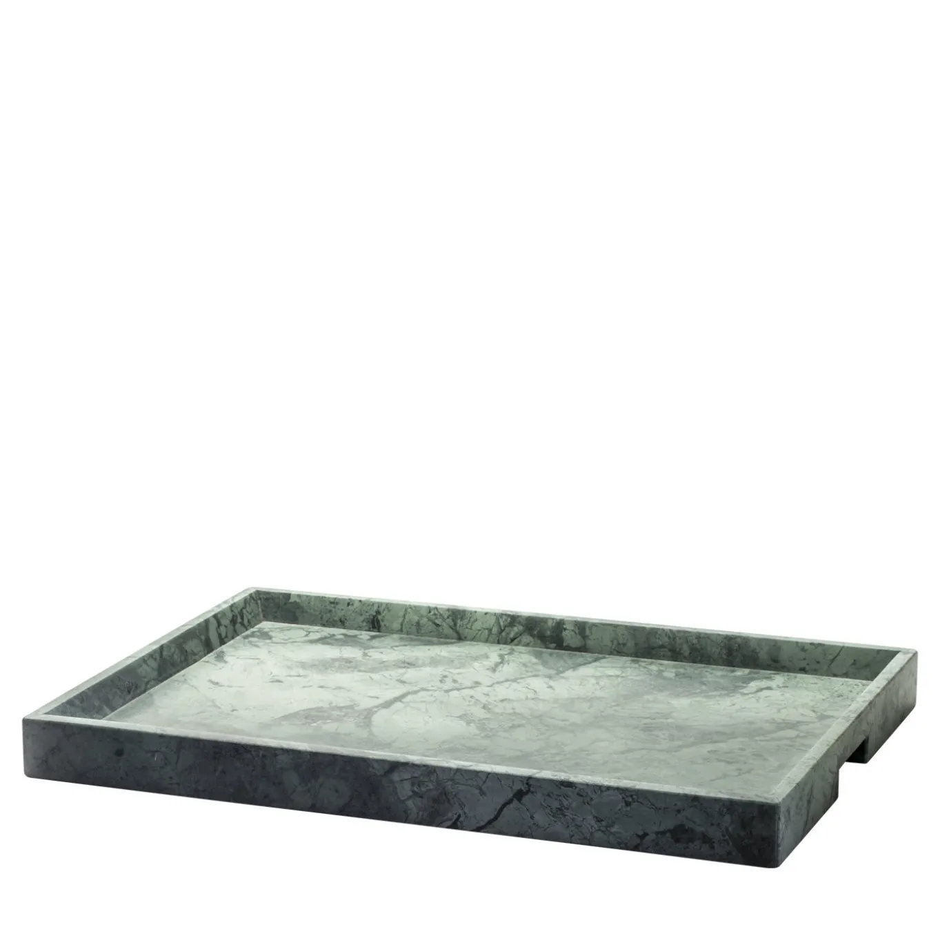 Convivio Maxi Solid Tray in Green Guatemala Marble
