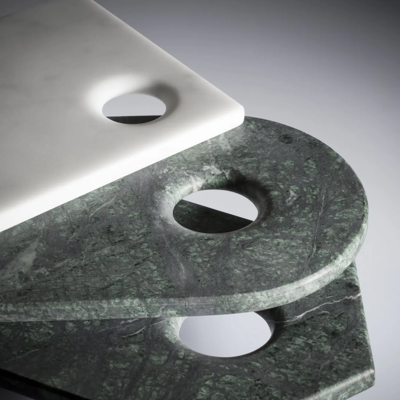 Convivio Mixed Sliced Trived in Green Guatemala Marble