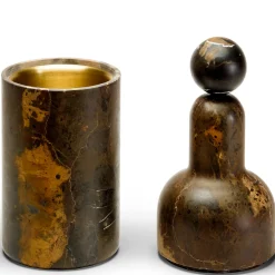 Cooler E Bottle in Black & Gold Marble