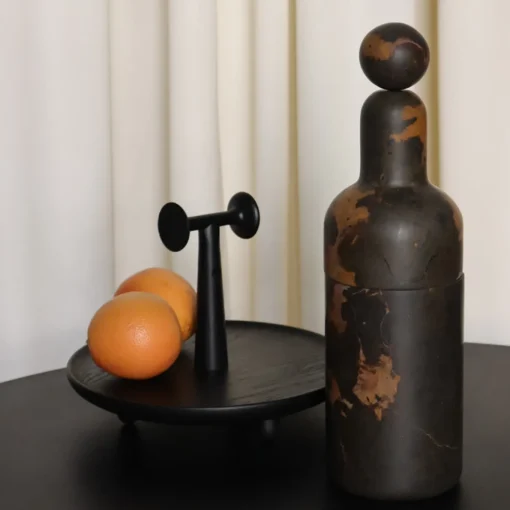Cooler E Bottle in Black & Gold Marble