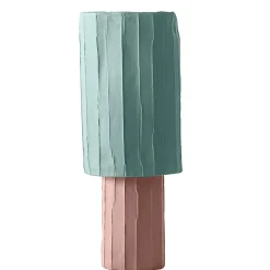 Coppa Ninfea Corteccia Pink and Light Blue Centerpiece