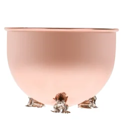 Copper Bowl with Silver Frogs