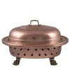 Copper Chafing Dish with Zoomorphic Feet