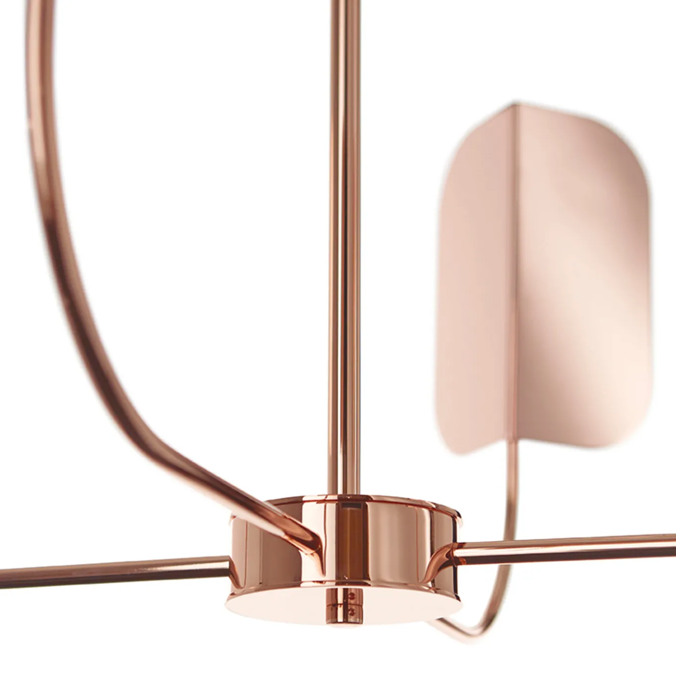 Copper Finish Iron Leaf Chandelier Led Lights Matteo Zorzenoni
