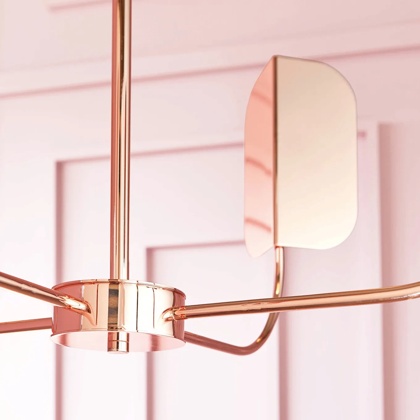 Copper Finish Iron Leaf Chandelier Led Lights Matteo Zorzenoni
