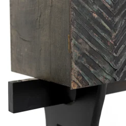 Copper Green Wood Bar Cabinet