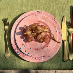 Coral Mottled Dinner Plate