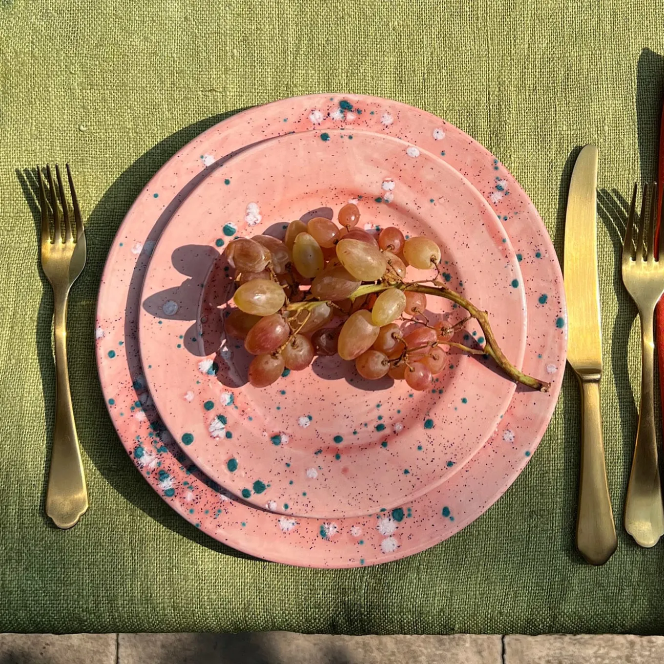 Coral Mottled Dinner Plate