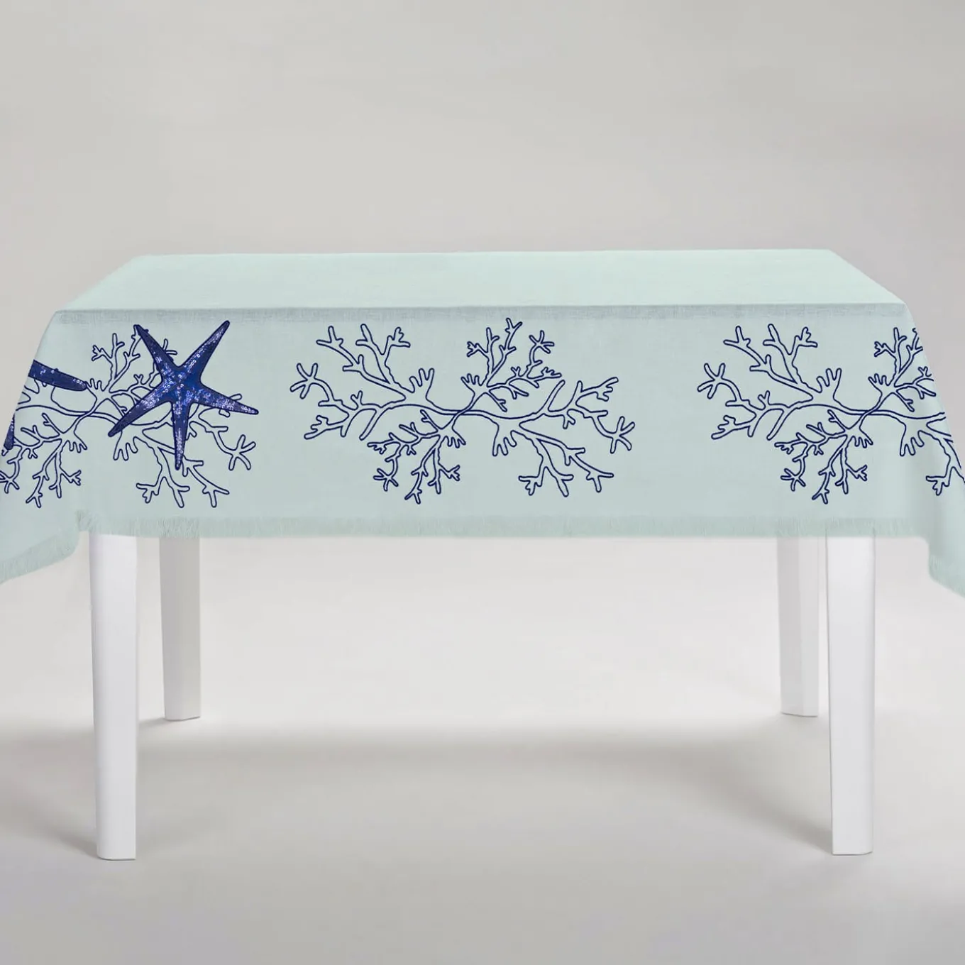 Corallo Blu Rectangular Turquoise Tablecoth
