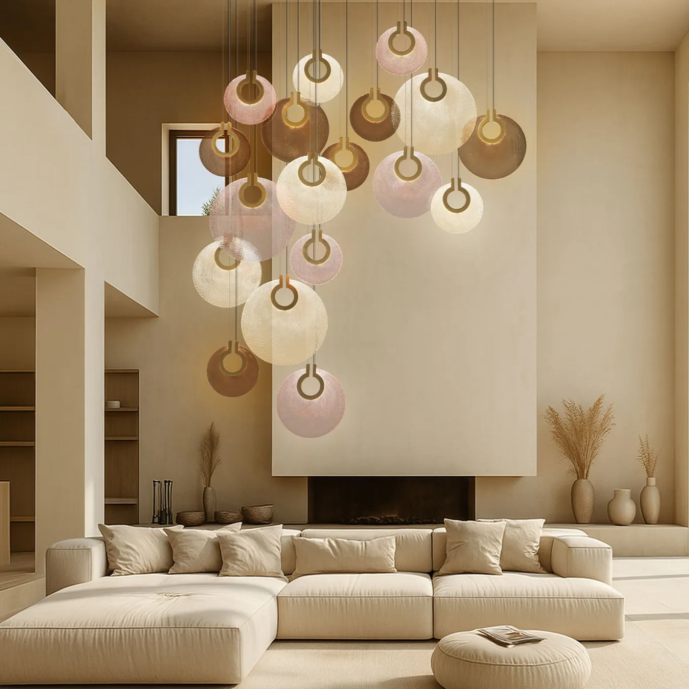 Corallo Project S18 Medium Round Glass Chandelier