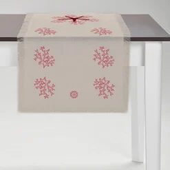 Corallo Rosa Fringed Taupe Runner