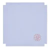 Corallo Rosa Set of 6 Fringed Embroidered Lilac Napkins