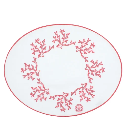 Corallo Rosa Set of 2 White Table Mats
