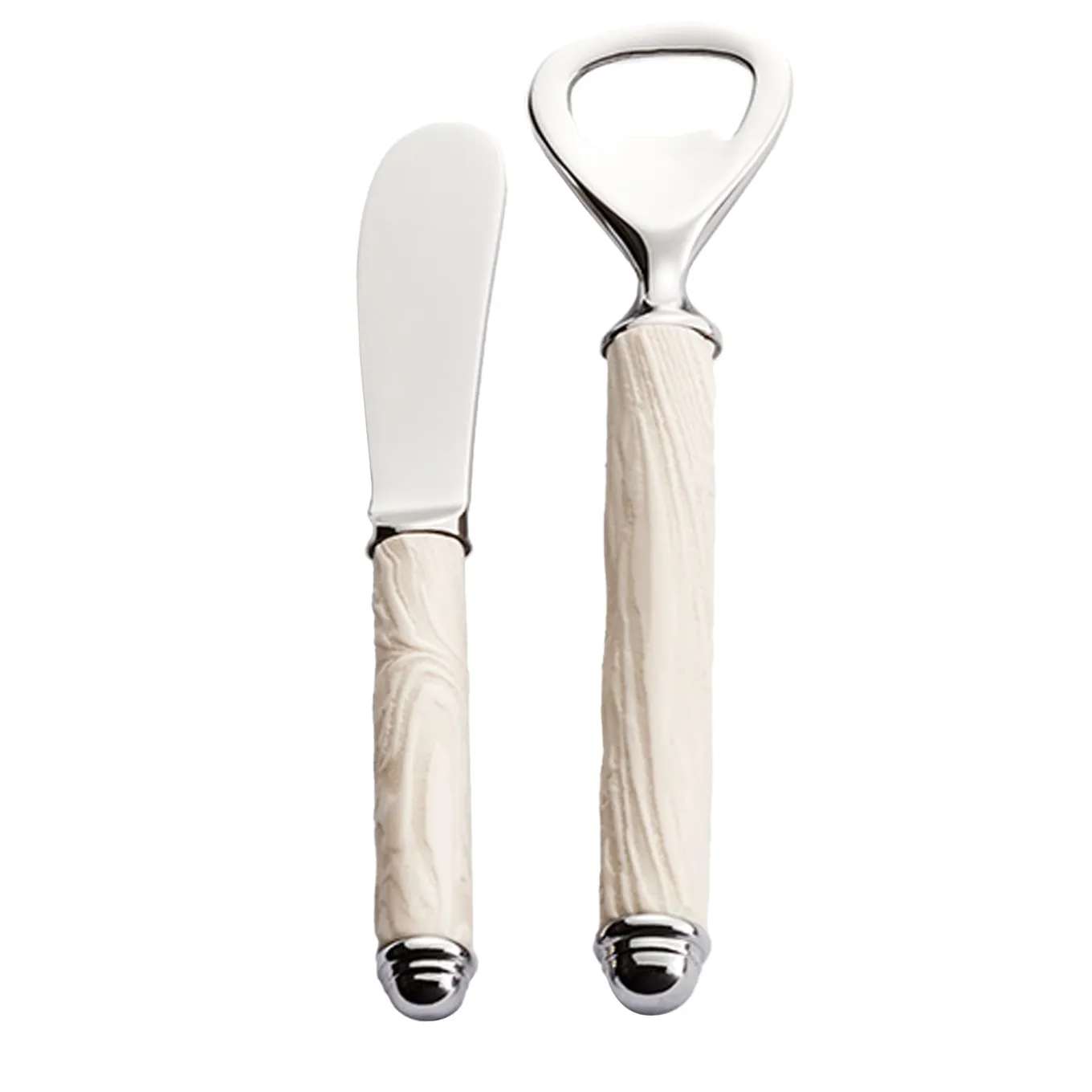 Corallo White Set of Bottle Opener & Butter Spreader