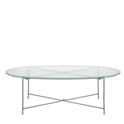 Corda Plumbeo Oval Glass Top Outdoor Dining Table by Zanellato&Bortotto
