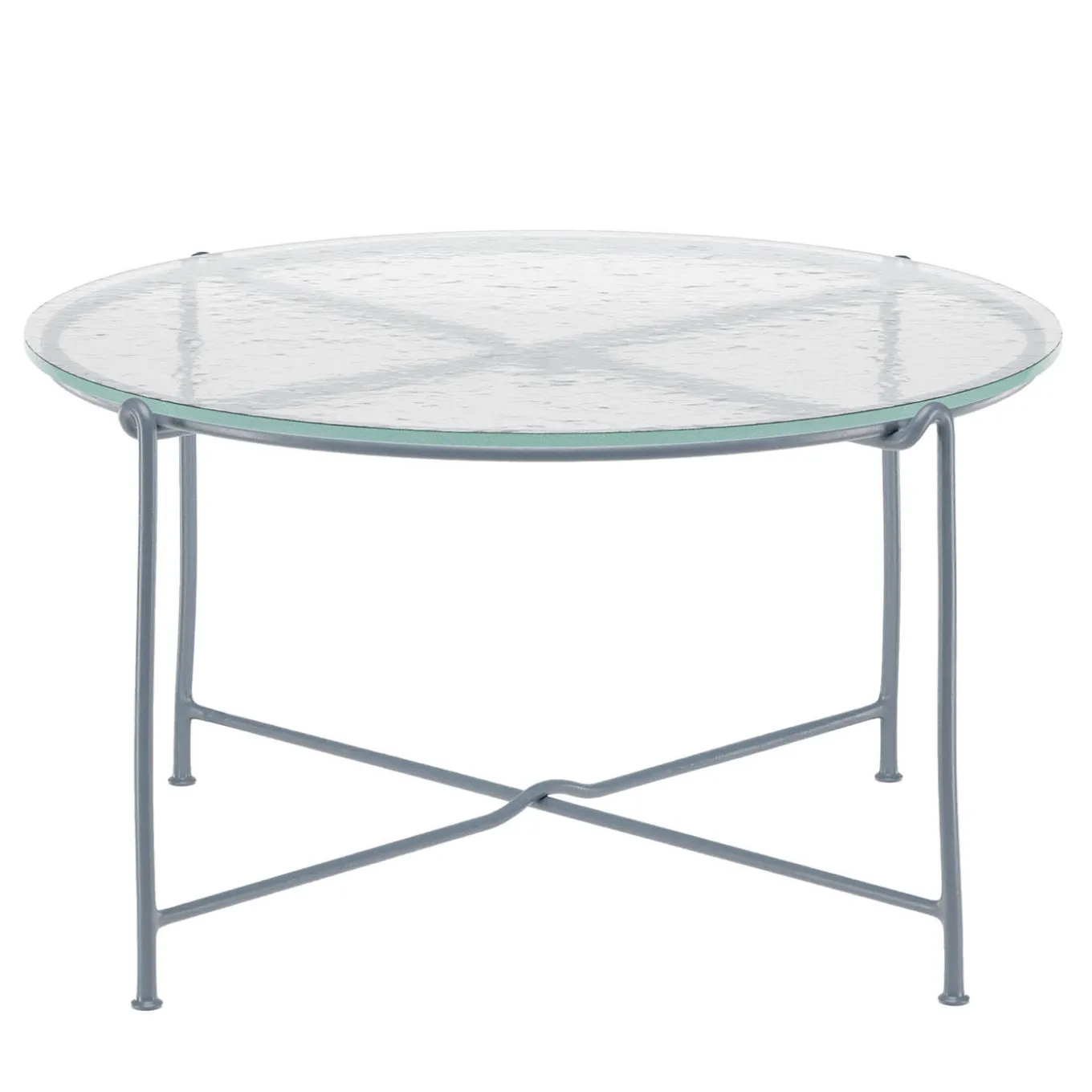 Corda Plumbeo Round Glass Top Outdoor Dining Table by Zanellato&Bortotto