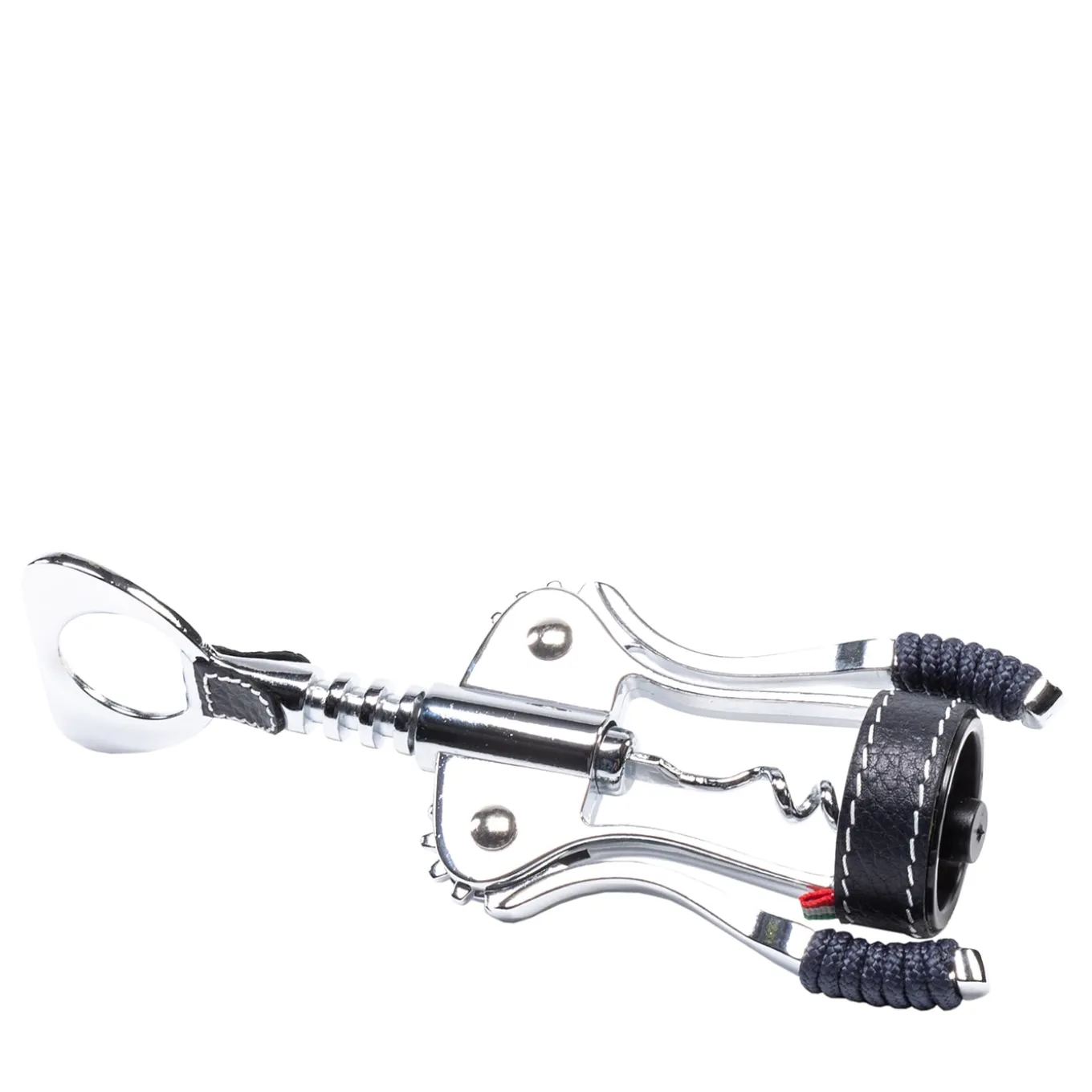 Corkscrew with Blue Eco-Leather and Rope Inserts