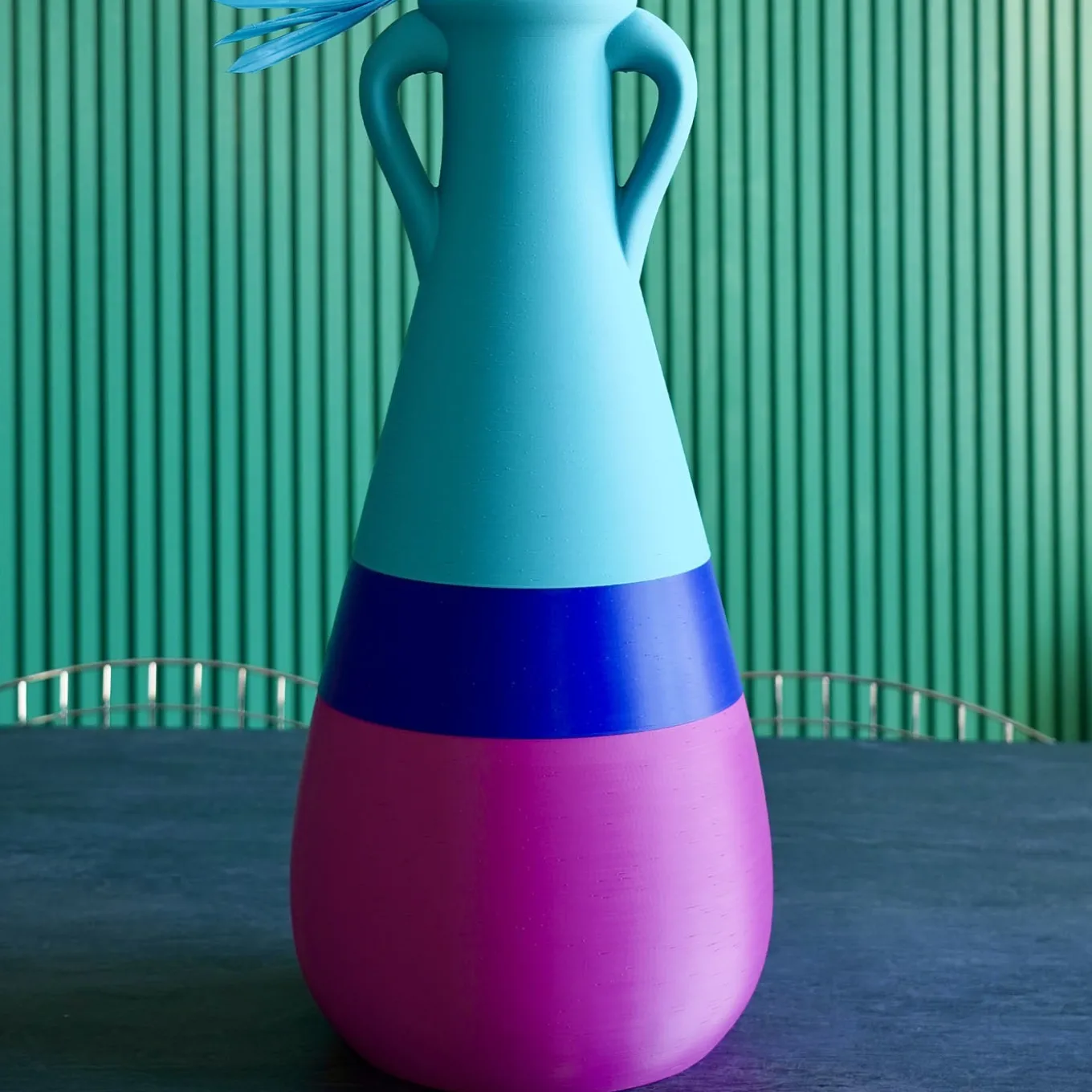 Cornelia XXL Fucsia Blue And Light Blue Amphora