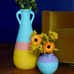 Cornelia XXL Yellow Pink And Light Blue Amphora