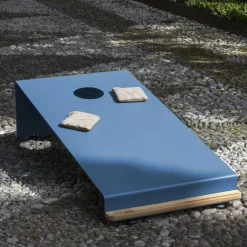Cornelius Metal Blue Cornhole Outdoor Game Table