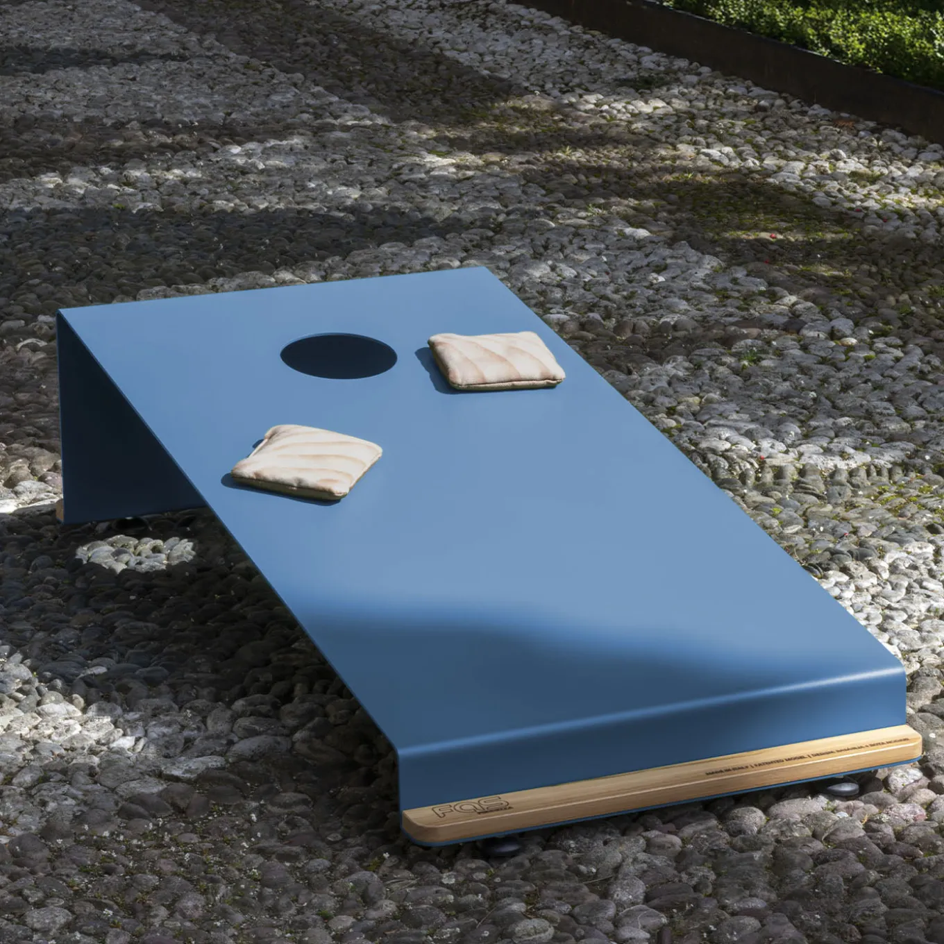 Cornelius Metal Blue Cornhole Outdoor Game Table